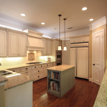 White Cabinets Traditional Kitchen