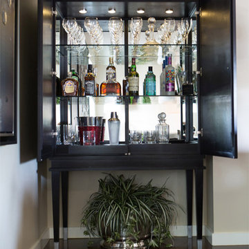 Contemporary Pasadena Condo Bar Cabinet