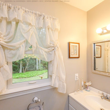 New White Window in Pretty Bathroom - Renewal by Andersen NJ / NYC
