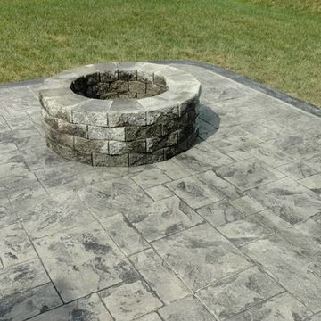 Aldie stamped concrete patio