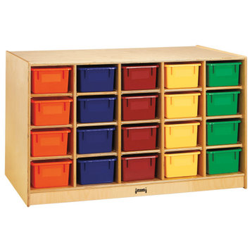 Jonti-Craft Double-Sided Island – 40 Cubbie-Tray - with Colored Trays