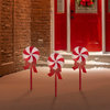 Set of 3 Peppermint Candies Christmas Pathway Markers 16"