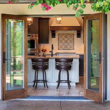 Fallbrook Exterior Folding Doors Leading to Kitchen Renovation