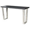 Versailles Oxidized Gray Wood Console Table