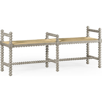 Country House Chic Bellingham Double Bench - Country Gray