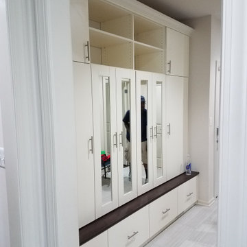 White Custom Storage Unit w/ Mirrors - Waldorf, MD