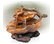 9" Tall Indoor Tabletop Tiered Leaf Hand-Painted Fountain with LED Lights