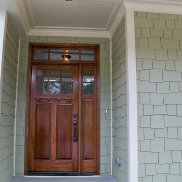 Stone, shake, board and batten siding