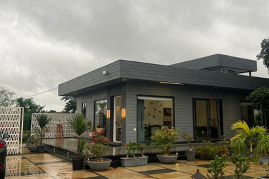 Example of a trendy exterior home design in Hyderabad