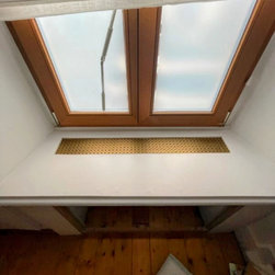 Cache-radiateurs sur-mesure (grille aluminium dor&eacute;) - Home Decor
