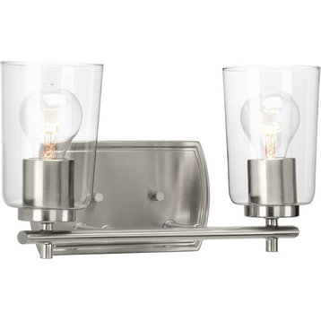 Adley Collection 2-Light Bath and Vanity, Brushed Nickel
