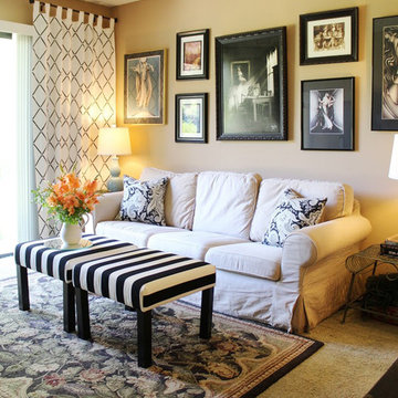 DIY Stenciled Living Rooms