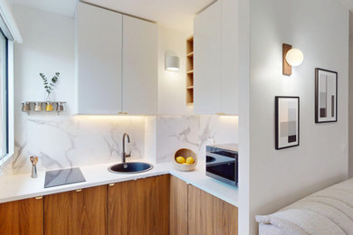 Idées déco pour une cuisine contemporaine.