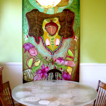 Lace-Embedded Dining Table