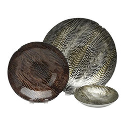 belle & June - Snakeskin 8" Bowl-Set of 4 - Dinnerware