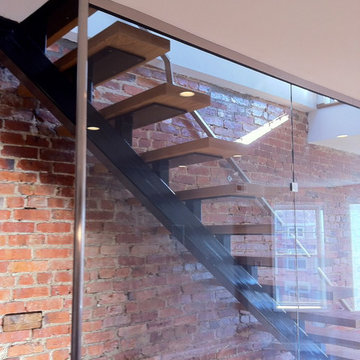 Open riser stairs