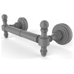 Allied Brass - Retro Wave 2 Post Toilet Tissue Holder, Matte Gray - This attractive double post toilet tissue holder from the Retro Wave Collection fits with any bathroom decor ranging from modern to traditional, and all styles in between. The posts are made from high quality brass and finished in a decorative designer finish. This beautiful toilet tissue holder is extremely attractive, very rugged, and highly functional. The holder comes with the toilet tissue bar and two matching posts, plus the hardware necessary to install the tissue holder in the bathroom.