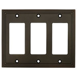 Cosmas - Cosmas 25084-ORB Oil Rubbed Bronze Triple GFCI / Decora Wall Plate - Finish: Oil Rubbed Bronze