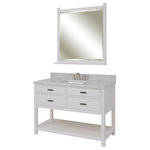 Sagehill Designs - Luke 48" Vanity With Open Shelf - The Luke Collection of fine bath furnishings from Sagehill Designs will help create a bath interior that is inspirational and functional. The clean design lines are casual and traditional, and the bureau style cabinet design features ample storage and a lower display shelf.  The collection is available in a variety of cabinet widths and two sizes of matching portrait mirrors. Vanity base only.  Top not included.  Faucet Not included.