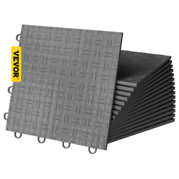 VEVOR 12"x12" Interlocking Garage Flooring Tiles, Gray, 25 Sq. Ft.