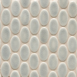 Vibe Oval Mosiac Field in Blue Shadow - Tile