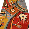 Kandinsky Tapestry 5ft x 7ft Point of Life Wall Hanging Abstract Rug Carpet Wool