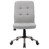 Boss Pretty Parsons Modern Armless Office Chair in Taupe
