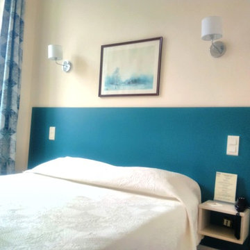 Têtes de lit bleu canard