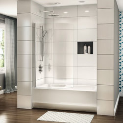 Fleurco Banyo Tub Curved Shield 34" x 58" Frameless Curved Tub Shield ESBC34 - Bath Products