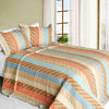 Million Miles Cotton 3PC Vermicelli-Quilted Printed Quilt Set (Full/Queen)