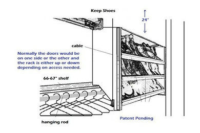 Keep Shoes Reach-in Closet Overhead Storage