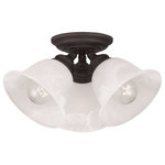 Livex Lighting - Essex Ceiling Mount, Bronze - Bring a refined lighting style to your kitchen or bath area with this Essex collection three light flush mount.