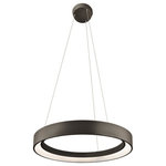 Elan Lighting - Elan Lighting 83455 Fornello - 23.5" 1 LED Chandelier - With Fornello, we offer rings that are modern in scale, yet deliver light almost by magic. LEDs are hidden within the fixture, creating an invisible light source that fills an area with light in enchanting ways. Brushed nickel and white and black sand-textured finishes give each piece a soft effect.  Dimable: TRUE  Color Temperature: 3  Lumens: 1220  Driver/  Transformer: Dimmable,Class 2 DriverFornello 23" 38W 380 LED Pendant Textured Black *UL Approved: YES *Energy Star Qualified: n/a  *ADA Certified: n/a  *Number of Lights: Lamp: 380-*Wattage:38w LED bulb(s) *Bulb Included:Yes *Bulb Type:LED *Finish Type:Textured Black