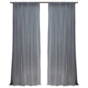 Belfry Sheer Rod Pocket Top Curtain Panels, Set of 2 - Contemporary -  Curtains - by Amalgamated Textiles, USA | Houzz