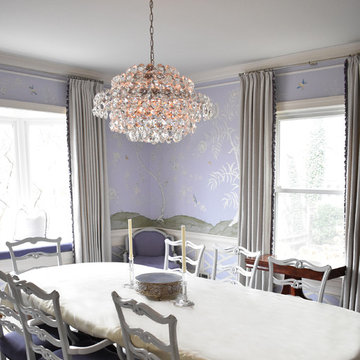 Lavender Chinoiserie Dining Room