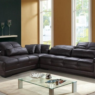 Leather Sectional Sofas with Adjustable Headrests