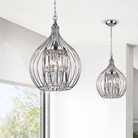 Acatia 3-Light Chrome Foyer Pendant