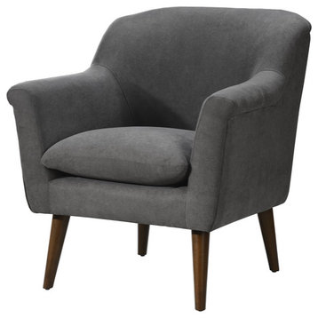 Shelby Woven Fabric Oversized Armchair, Gray