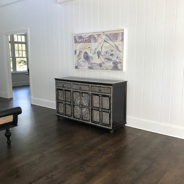 AMAGANSETT: 10" COUNTRY GRADE WHITE OAK INSTALLED, FINISHED W EBONY/ESPRESSO MIX