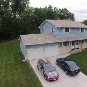 New Owens Corning "Amber" color asphalt shingle roof.