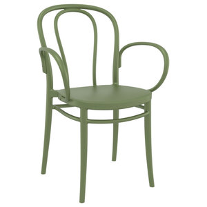 Marie Resin Outdoor Chair, Set of 2 - Midcentury - Outdoor Dining Chairs -  by Compamia | Houzz