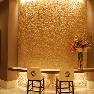 Bar wall grazing of textured stone