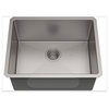 American Imagination 23"W Laundry Sink, Brushed Nickel