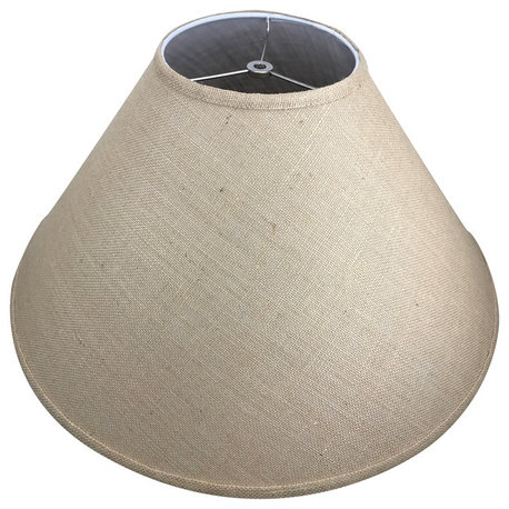 Fenchel Shades 7"x22"x13" Spider Attachment Empire Lamp Shade, Burlap Natu