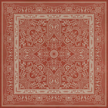 Pattern 76 Mimsy 120x120 Vintage Vinyl Floorcloth