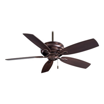 Stratus Low Energy Ceiling Fan Satin Nickel with LED Light and Remote Control Pointed Blades in Maple 