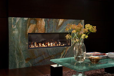 Example of a trendy living room design in Vancouver
