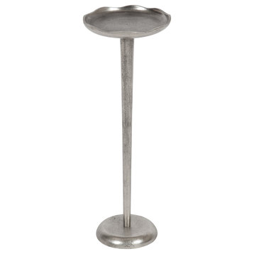 Alessia Round Drink Table, Silver 8x8x22