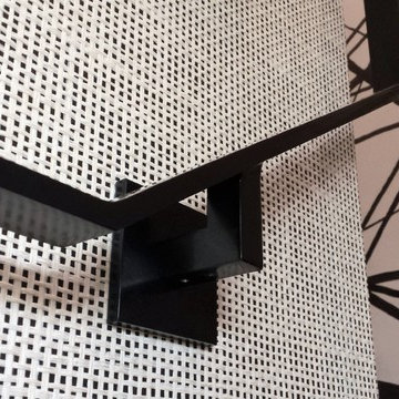 Custom Black Powder-Coat Flat Bar Handrail
