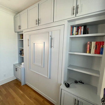 Custom Built Vertical Queen Murphy Bed With Fold-Down Desk, Shelving & Cabinets